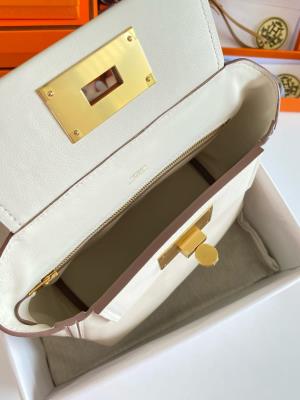 wholesale quality hermes 24/24  mini 21 evercolor nata ghw